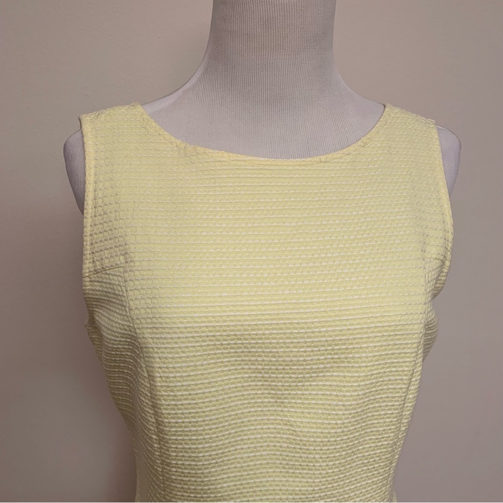 Banana Republic Mad Men yellow white sleeveless top 10 - Picture 4 of 14